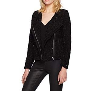 BB Dakota Bittman Metallic Sequined Moto Jacket